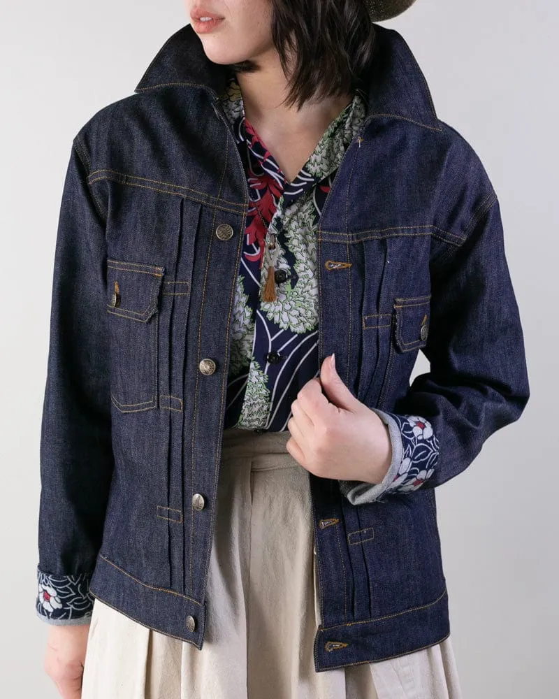 Kiriko Original Denim Jacket, Type II, Raw Tsubaki sold by Kiriko product image thumbnail 4