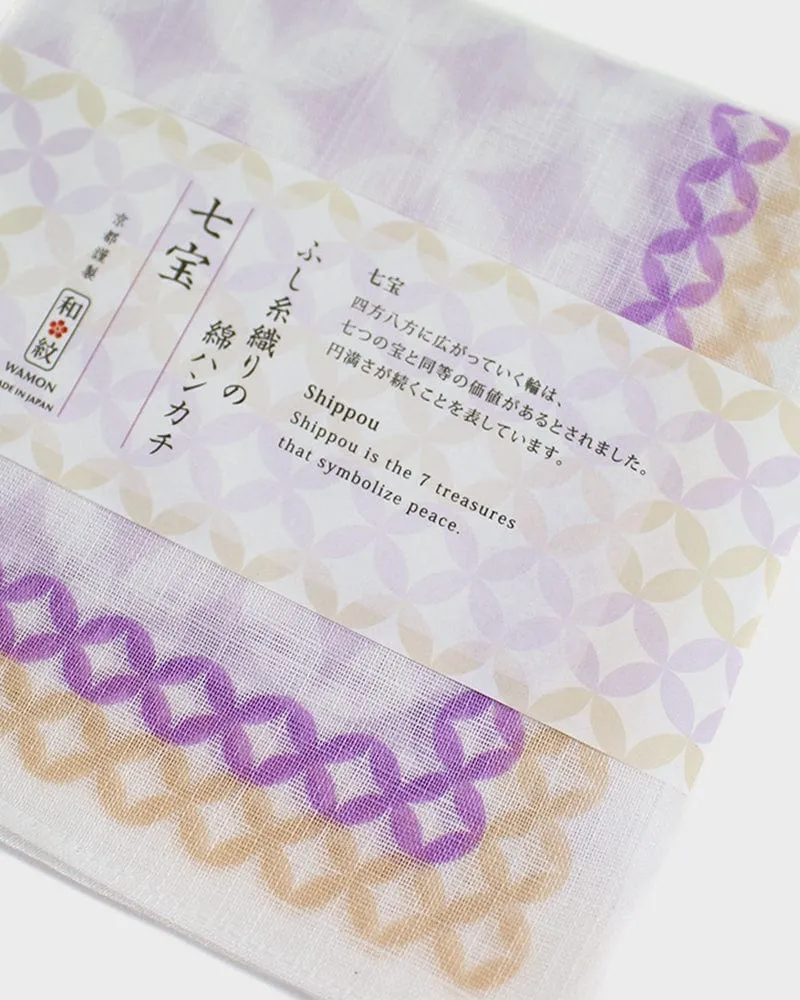 Japanese Handkerchief, Classic, Fushiito, Shippou sold by Kiriko product image thumbnail 5
