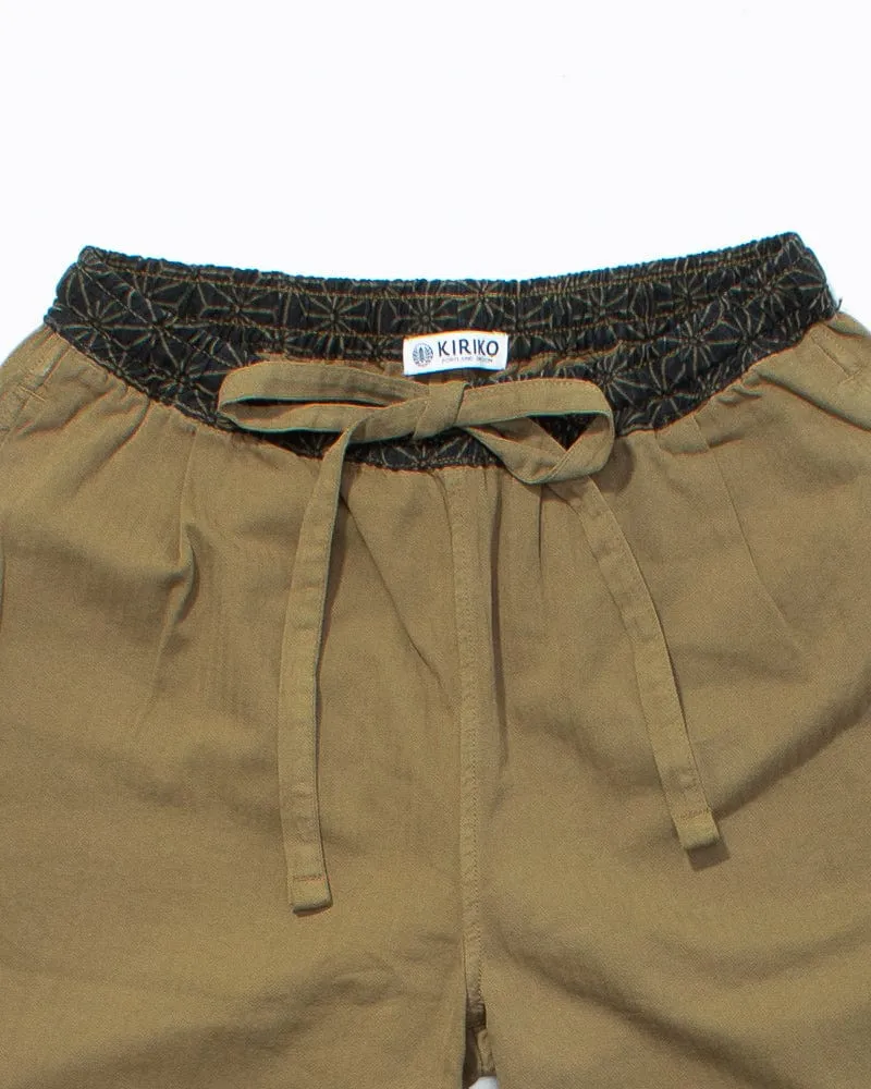 Kiriko Original Pants, Raku, Khaki Asanoha sold by Kiriko product image thumbnail 5