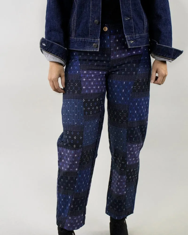 ToK x Kiriko, Balloon Pants, Indigo Patchwork sold by Kiriko