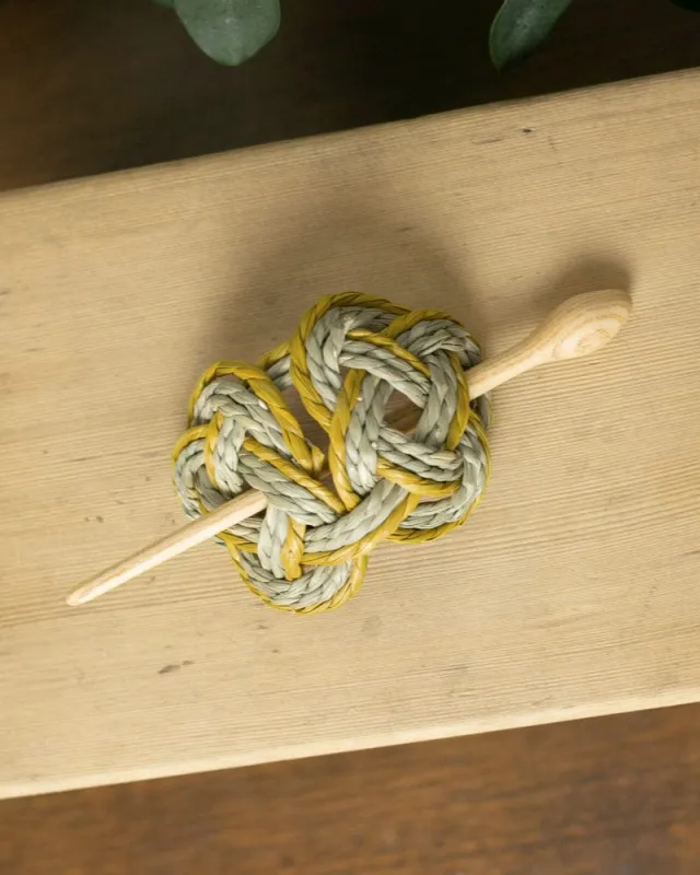 Matsuba Tatami, Hair Barrette, Yellow made by Kiriko