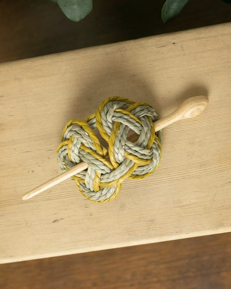 Matsuba Tatami, Hair Barrette, Yellow sold by Kiriko