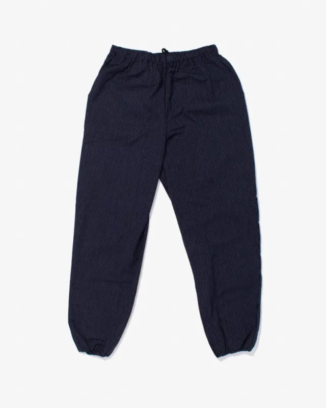 ToK Monpe Pants, Men's, Indigo with Thin Light Blue Shima sold by Kiriko