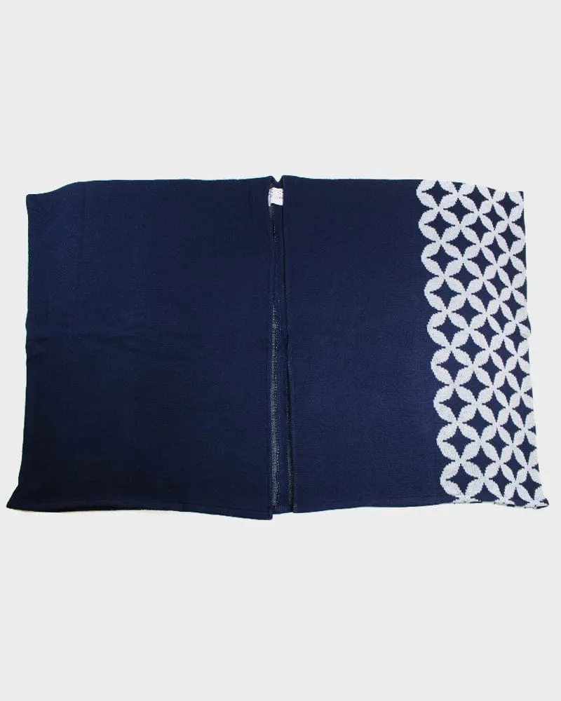 Wa-Modern Poncho, Navy with Shippou sold by Kiriko product image thumbnail 2