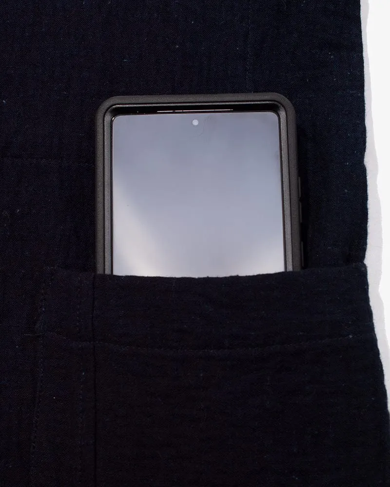 Vintage Noragi Vest, Reversible Boro, Fully Sashiko Stitched, Dark and Washed Indigo sold by Kiriko product image thumbnail 3