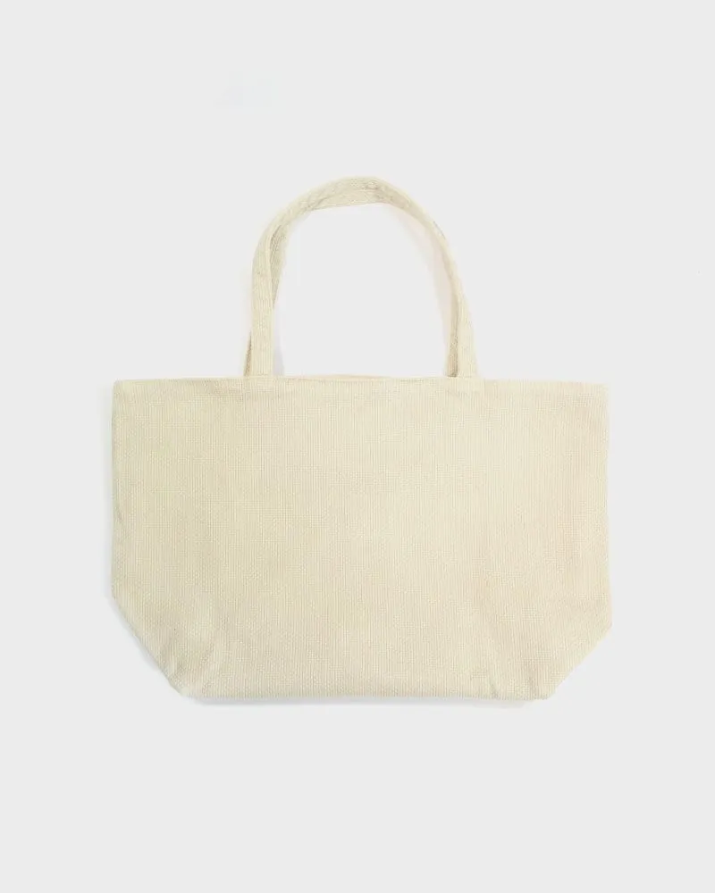 Prospective Flow Tote, Sashiko, Natural sold by Kiriko