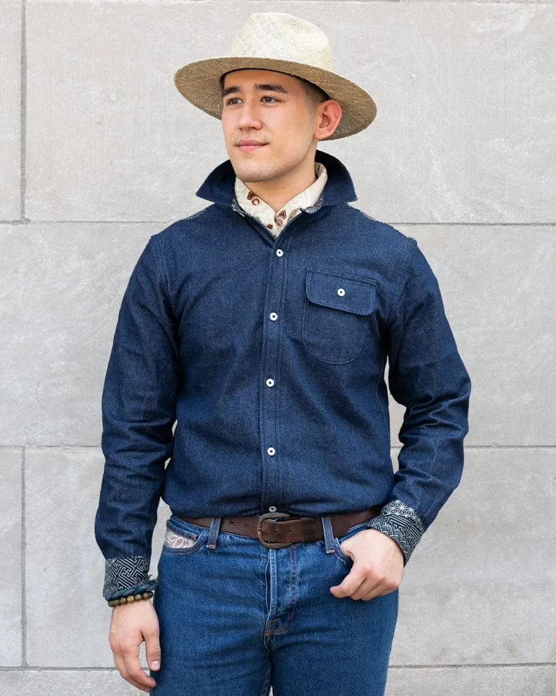 Kiriko Original Shirt, Long Sleeve Button-Up, Denim Workshirt, Small Multi sold by Kiriko product image thumbnail 2
