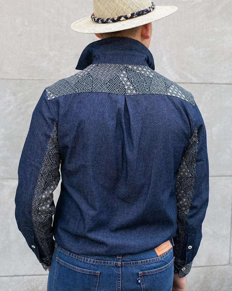 Kiriko Original Shirt, Long Sleeve Button-Up, Denim Workshirt, Small Multi sold by Kiriko