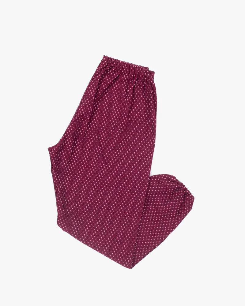 ToK Monpe Pants, Women's, Dark Magenta with White Dashes sold by Kiriko product image thumbnail 2