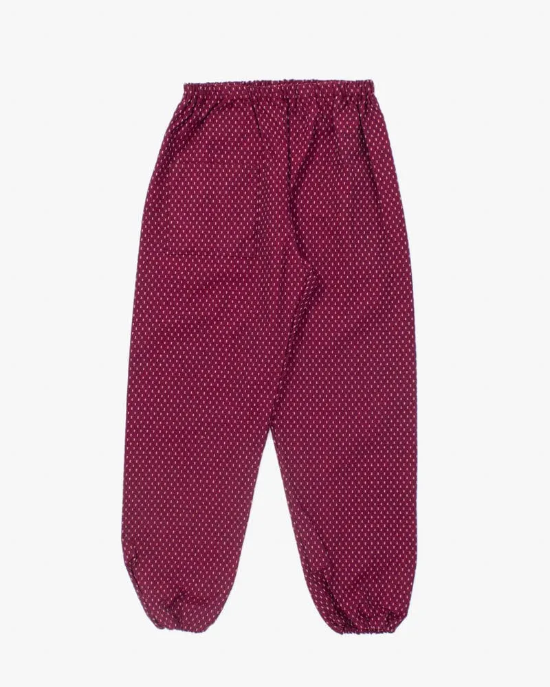 ToK Monpe Pants, Women's, Dark Magenta with White Dashes sold by Kiriko product image thumbnail 3