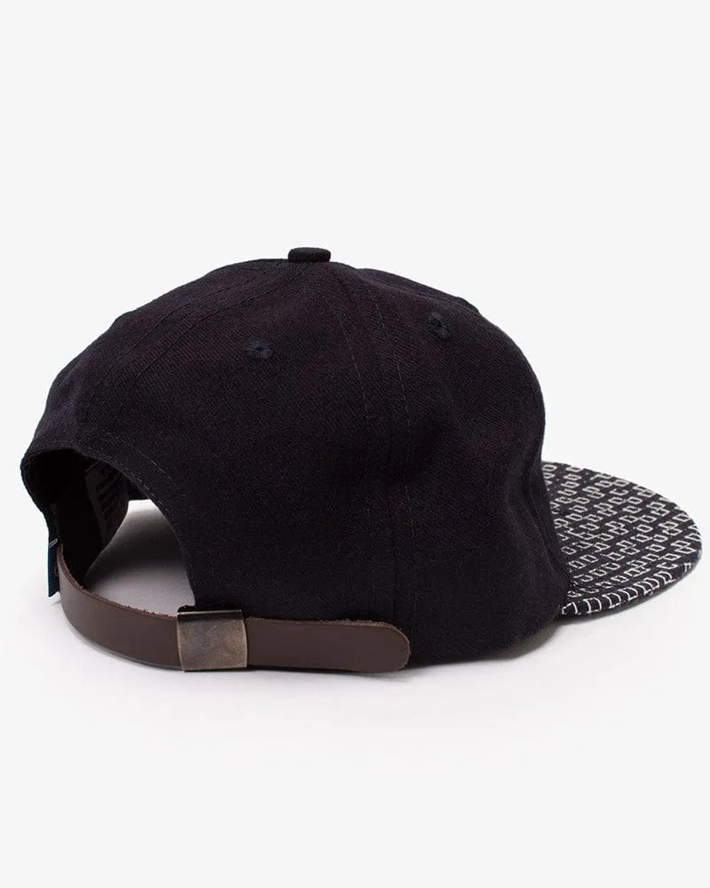 Kiriko Original Cap, 6-Panel, Indigo Sashiko, Navy with Kuma Patch sold by Kiriko product image thumbnail 5