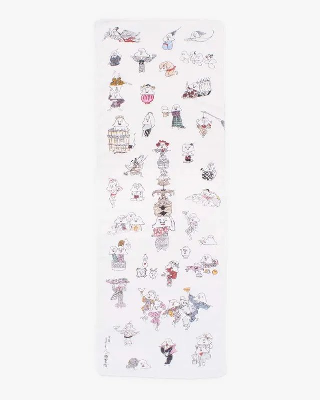 Tenugui, Double Gauze, Yokai, Jinmen Soushi sold by Kiriko