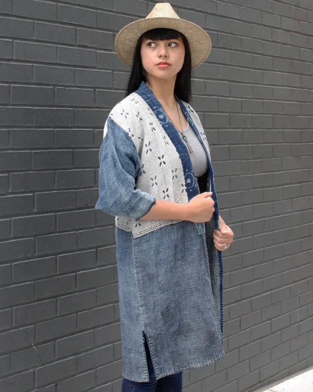 Vintage Noragi Jacket, Boro, Kogin Sashiko and Sakiori sold by Kiriko