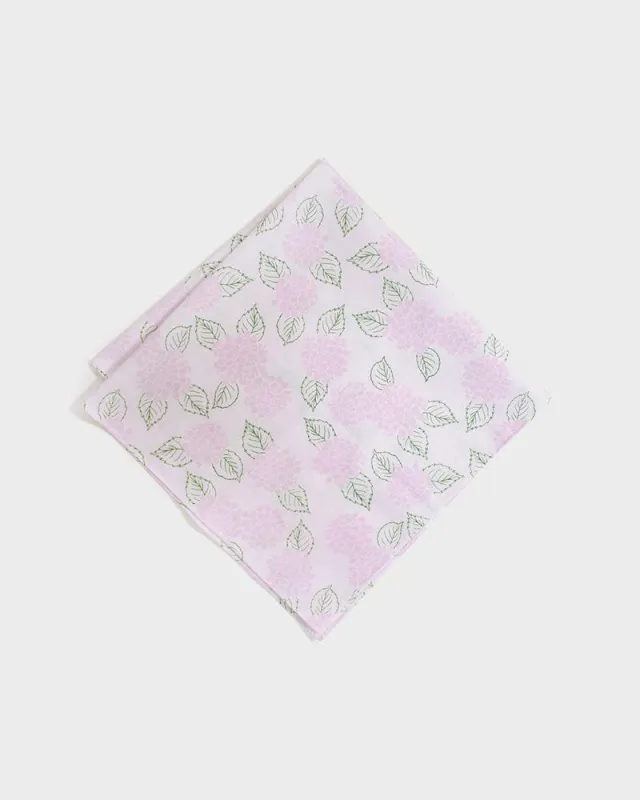 Japanese Handkerchief, Tenasen, Pink Hydrangea sold by Kiriko