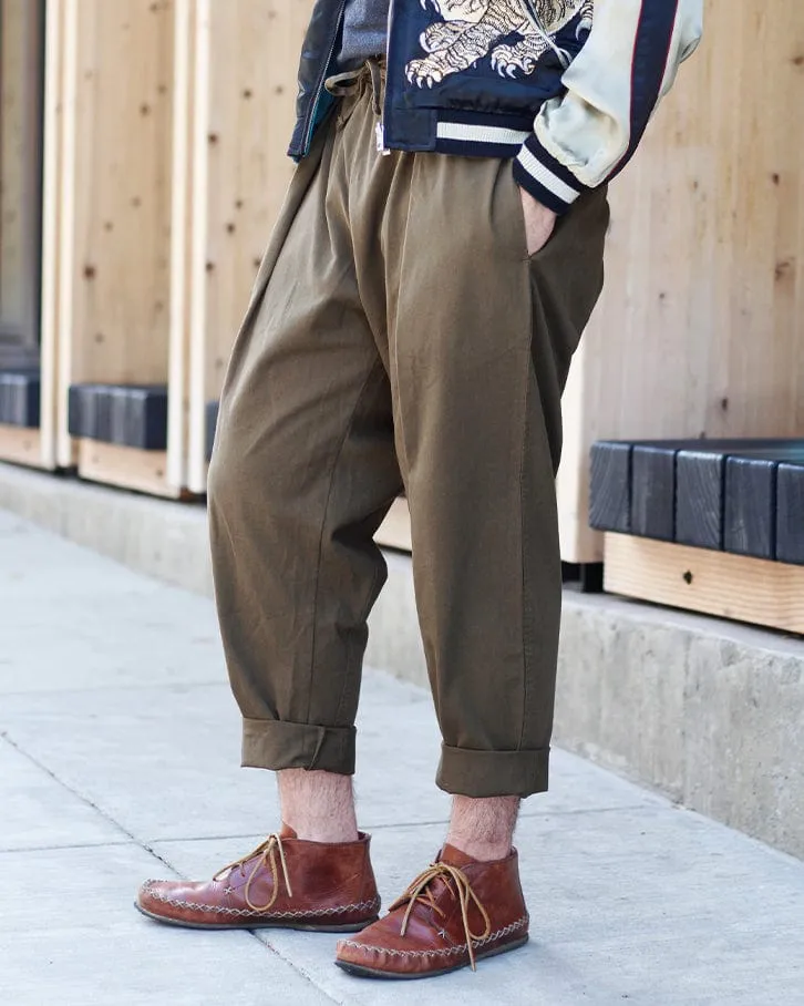 Prospective Flow Pants, Karusan Olive sold by Kiriko