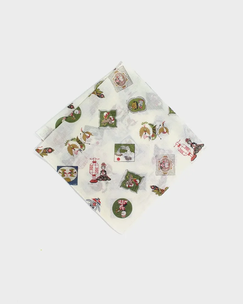 Japanese Handkerchief, Classic, Takeo Takei Woodblock Print Collection sold by Kiriko
