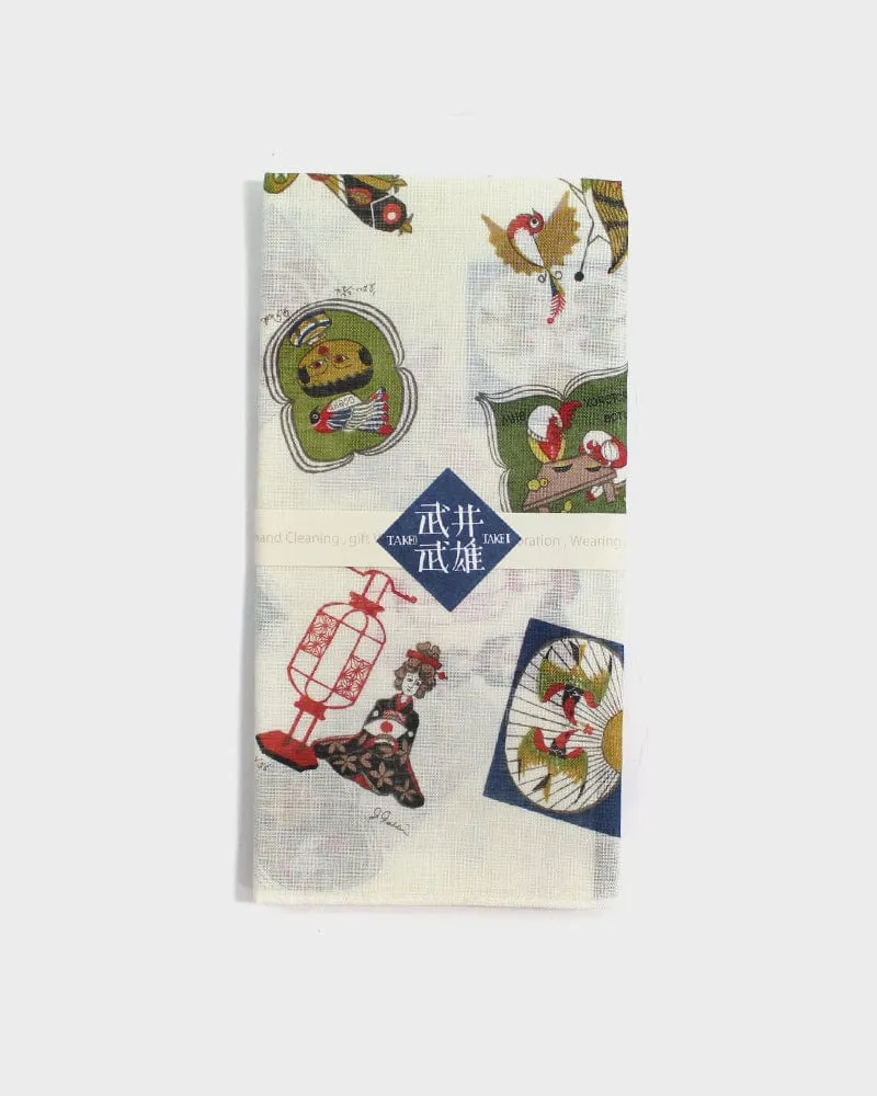 Japanese Handkerchief, Classic, Takeo Takei Woodblock Print Collection sold by Kiriko product image thumbnail 2