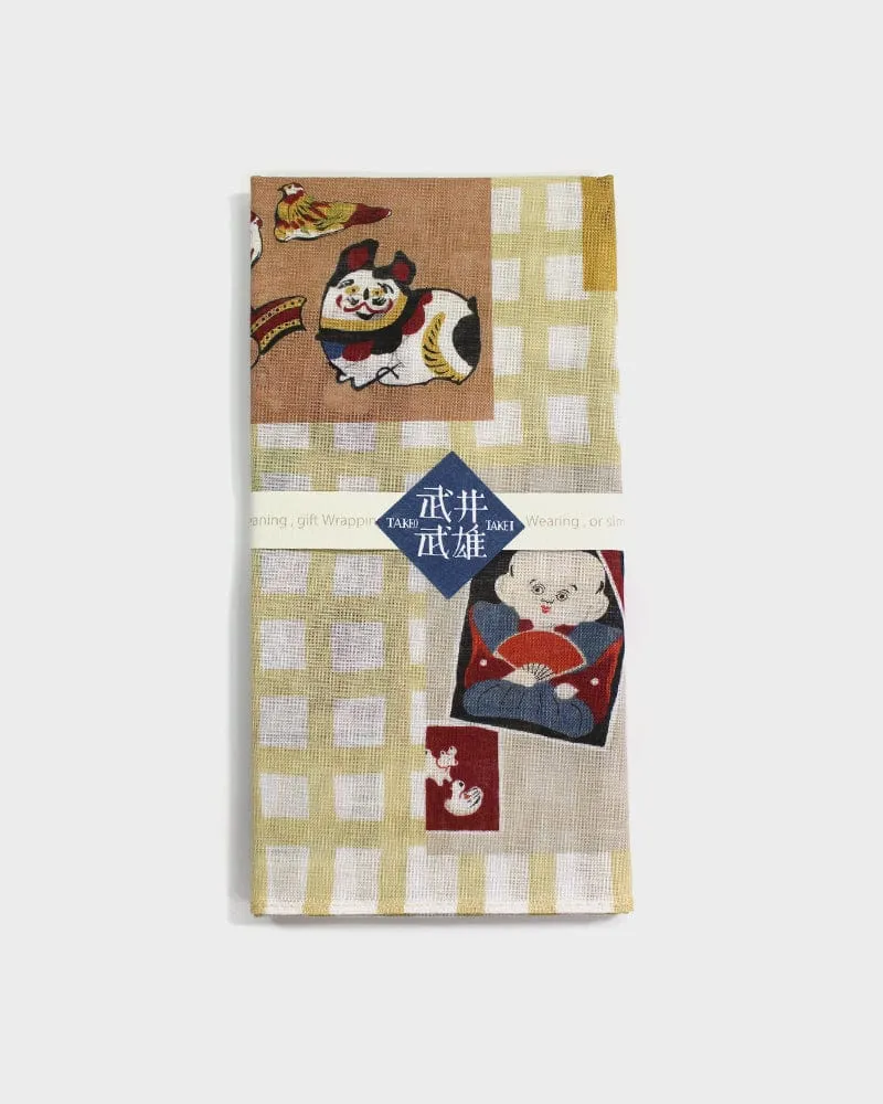 Japanese Handkerchief, Classic, Takeo Takei Woodblock Prints, Toys sold by Kiriko product image thumbnail 4