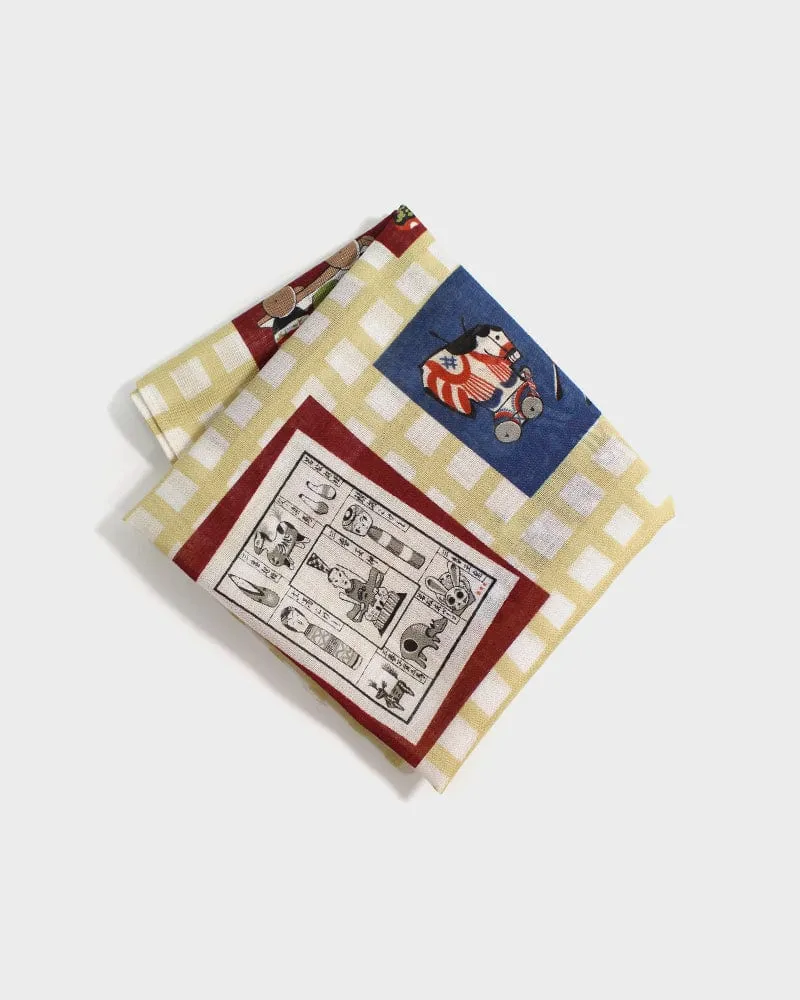 Japanese Handkerchief, Classic, Takeo Takei Woodblock Prints, Toys sold by Kiriko