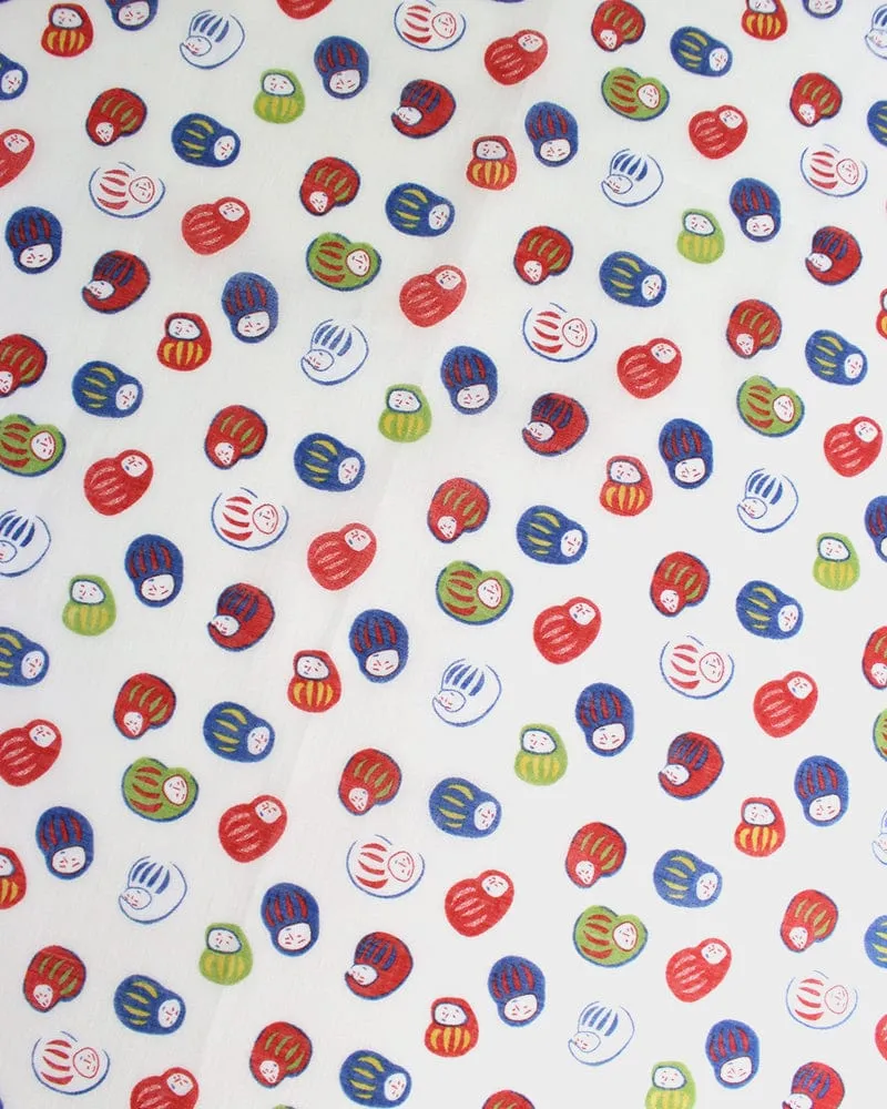 Japanese Handkerchief, Classic, Multicolored Daruma sold by Kiriko product image thumbnail 4