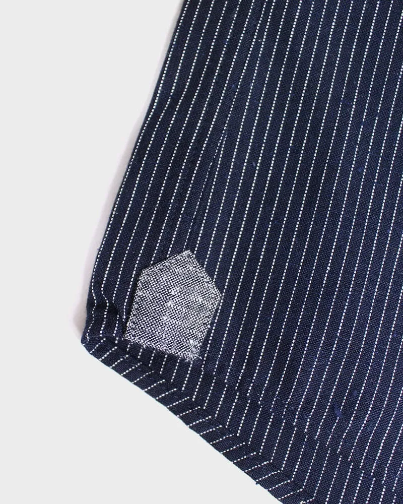 ToK Shirt, Long Sleeve Button-Up, Indigo with Thin White Shima sold by Kiriko product image thumbnail 4