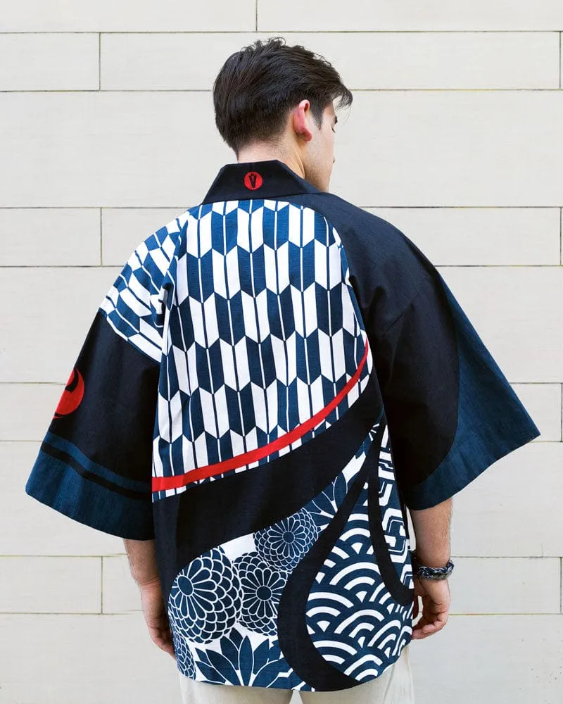 Modern Happi Jacket, Slab Cotton, Multi sold by Kiriko