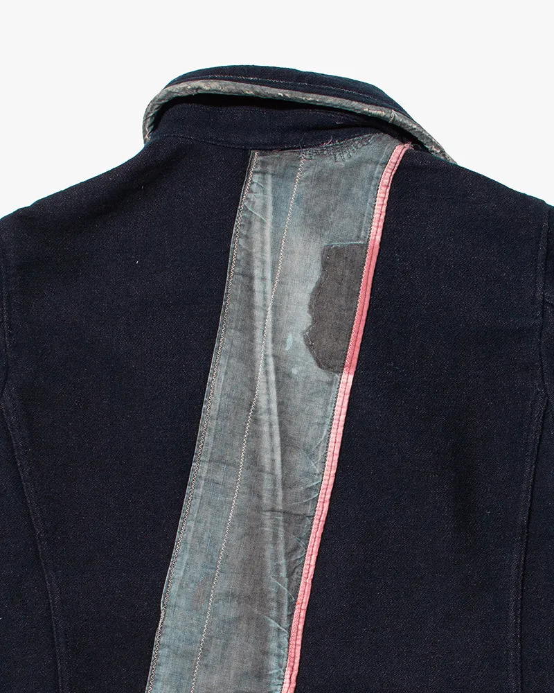 Japanese Repro Wool Coat, Kapital, Navy with Red and Light Blue Accents - M sold by Kiriko product image thumbnail 4