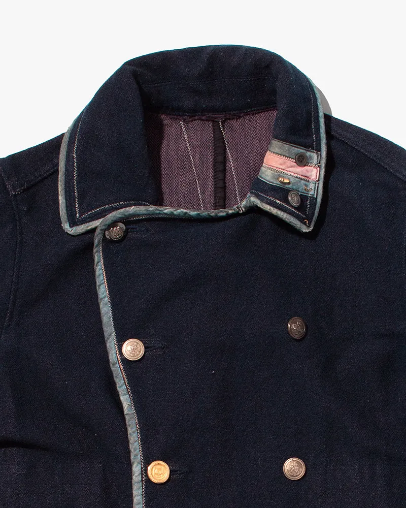 Japanese Repro Wool Coat, Kapital, Navy with Red and Light Blue Accents - M sold by Kiriko product image thumbnail 3