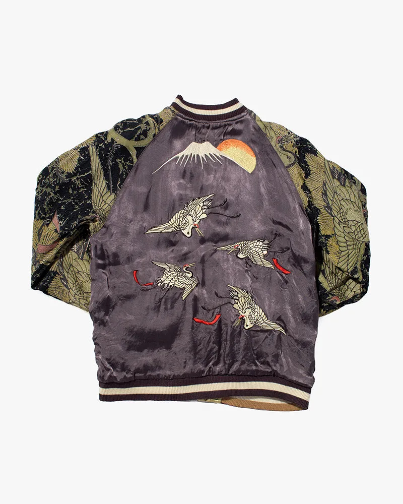 Japanese Repro Souvenir Jacket, Reversible, Gold Birds and Mt. Fuji - M sold by Kiriko product image thumbnail 4