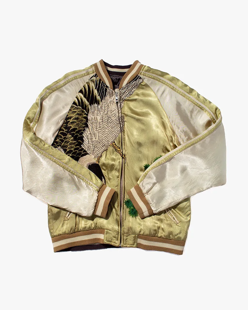 Japanese Repro Souvenir Jacket, Reversible, Gold Birds and Mt. Fuji - M sold by Kiriko product image thumbnail 3