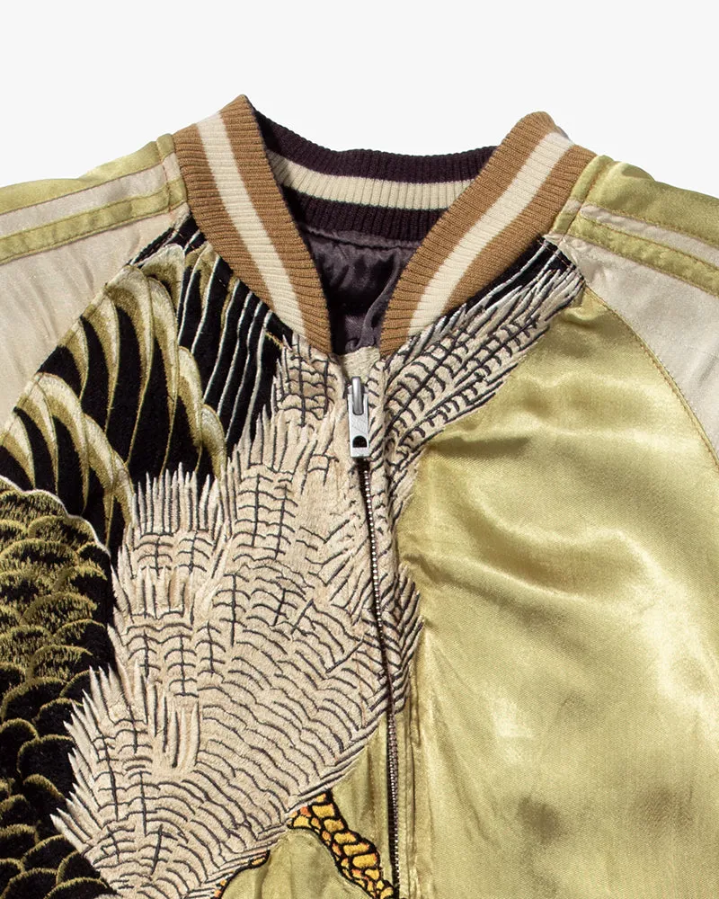 Japanese Repro Souvenir Jacket, Reversible, Gold Birds and Mt. Fuji - M sold by Kiriko product image thumbnail 5