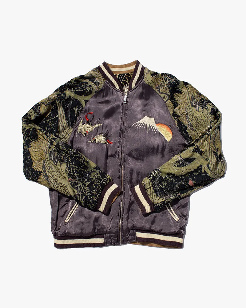 Japanese Repro Souvenir Jacket, Reversible, Gold Birds and Mt. Fuji - M sold by Kiriko product image thumbnail 2