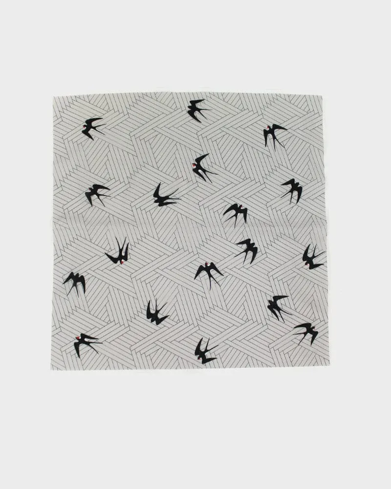 Japanese Handkerchief, Classic, Swallow with White Trim sold by Kiriko product image thumbnail 2