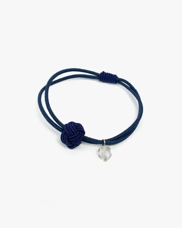 Wa Modern, Good Luck Bracelet, Dark Blue and Crystal made by Kiriko