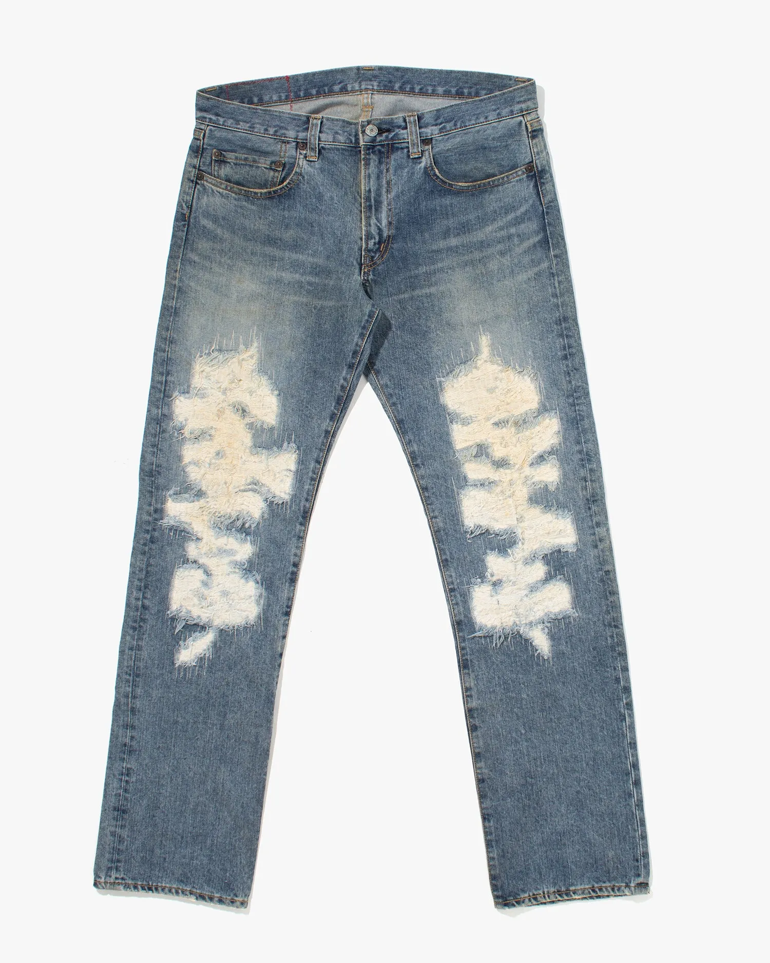 Japanese Repro Denim Jeans, Go West, Heavy Front Distressing - 36 sold by Kiriko