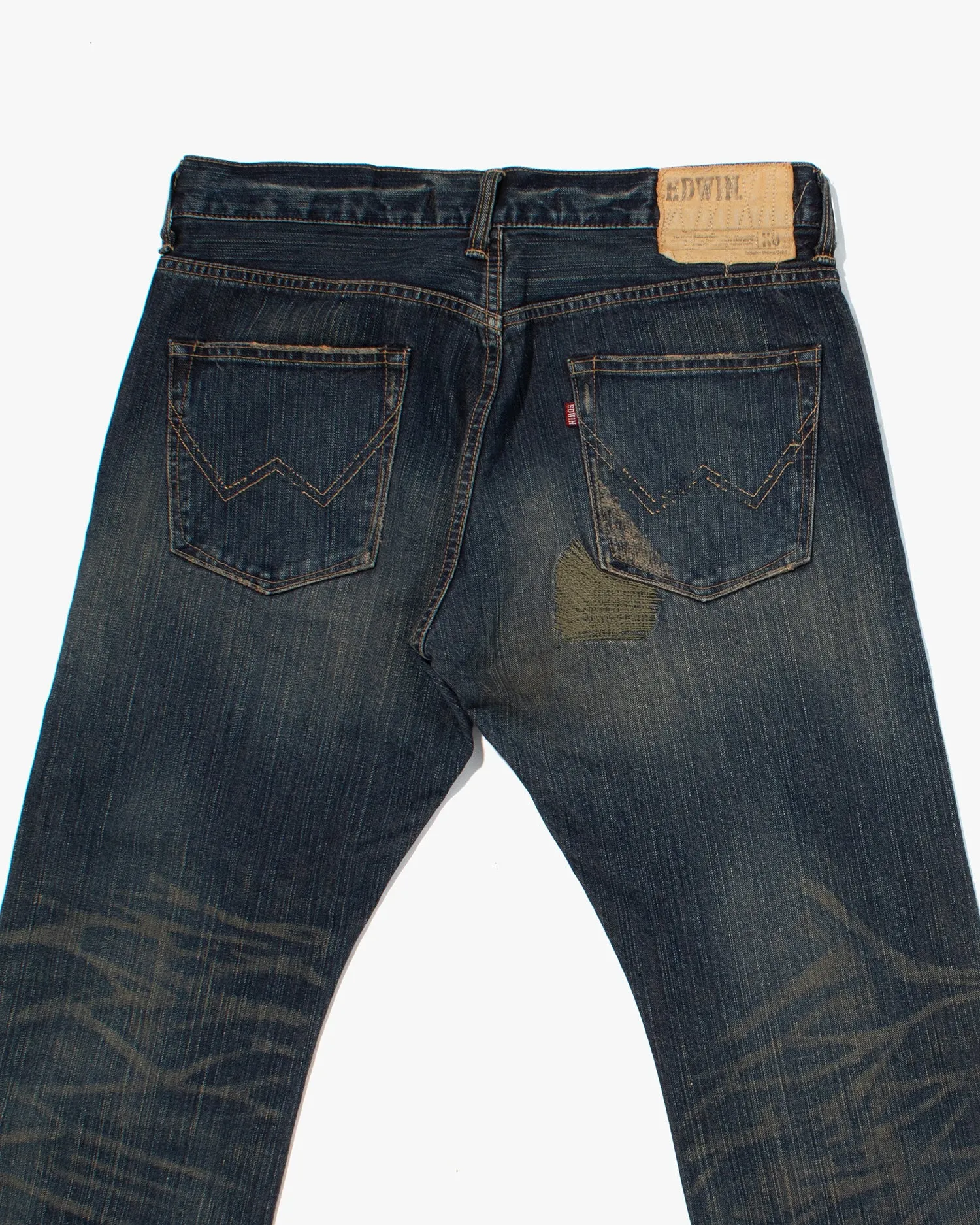 Japanese Repro Denim Jeans, Edwin, Greenwash Distressing - 36 sold by Kiriko product image thumbnail 4