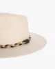 Kiriko Custom Wool Felt Hat, Stone with Braided Boro Fabric, Brixton, Taupe and Cream sold by Kiriko