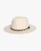 Kiriko Custom Wool Felt Hat, Stone with Braided Boro Fabric, Brixton, Taupe and Cream sold by Kiriko