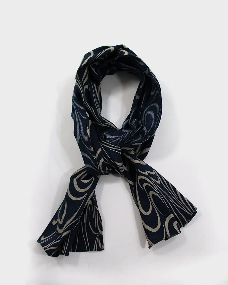 Kiriko Original Scarf, Indigo Kanzemizumon sold by Kiriko product image thumbnail 3