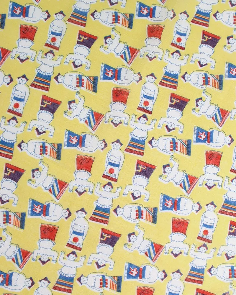 Japanese Handkerchief, Classic, Sumo Wrestlers sold by Kiriko product image thumbnail 3