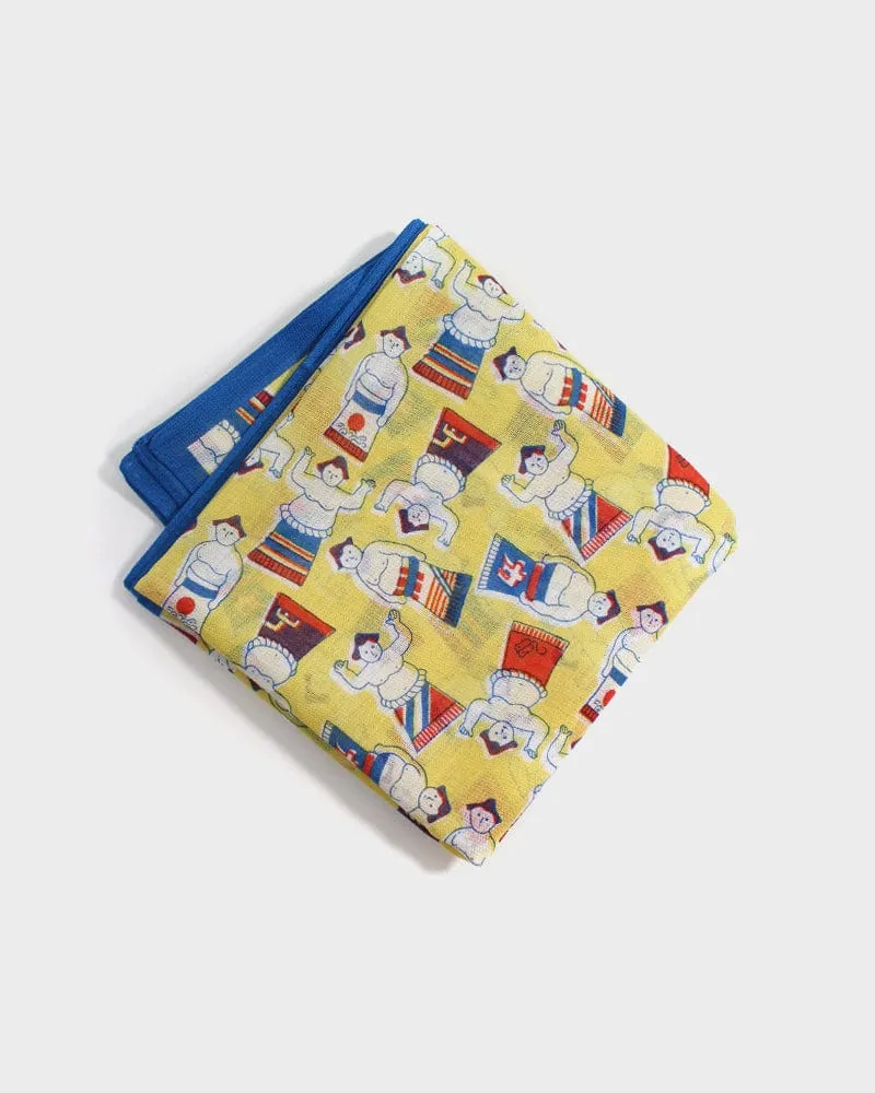Japanese Handkerchief, Classic, Sumo Wrestlers sold by Kiriko