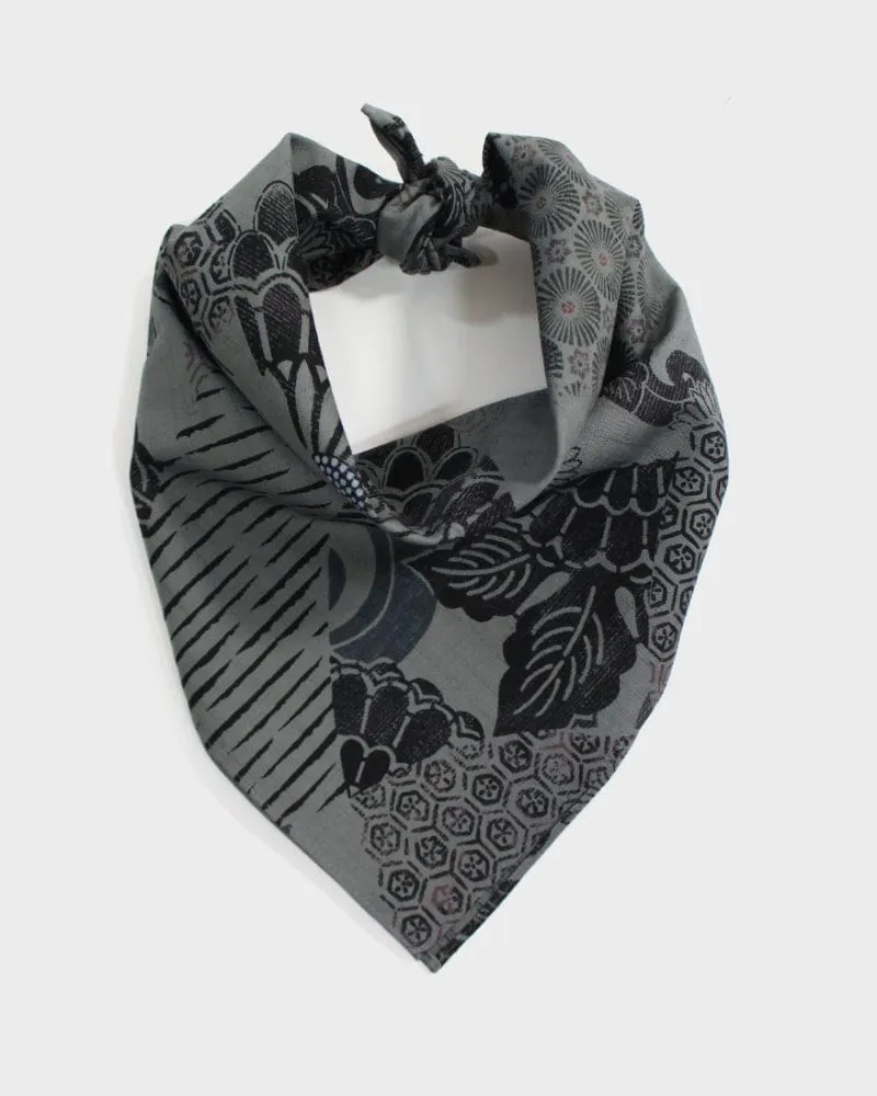 Kiriko Original Bandana, Classic, Grey Multi-Kiku sold by Kiriko