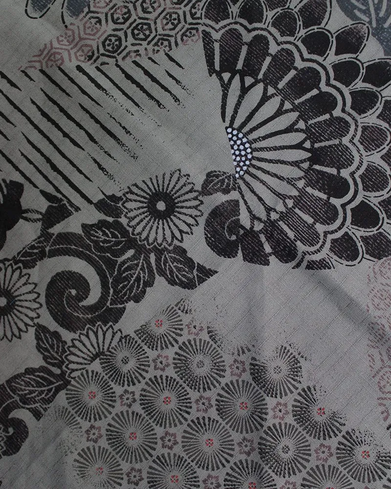 Kiriko Original Bandana, Classic, Grey Multi-Kiku sold by Kiriko product image thumbnail 3