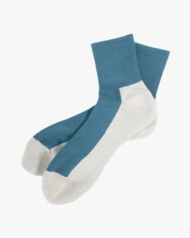 Knitwin, Crew Walking Socks, Cotton Cashmere, Sampo Lake Blue sold by Kiriko