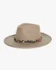 Kiriko Custom Wool Felt Hat, Taupe with Braided Boro Fabric, Brixton, Brown and Indigo sold by Kiriko