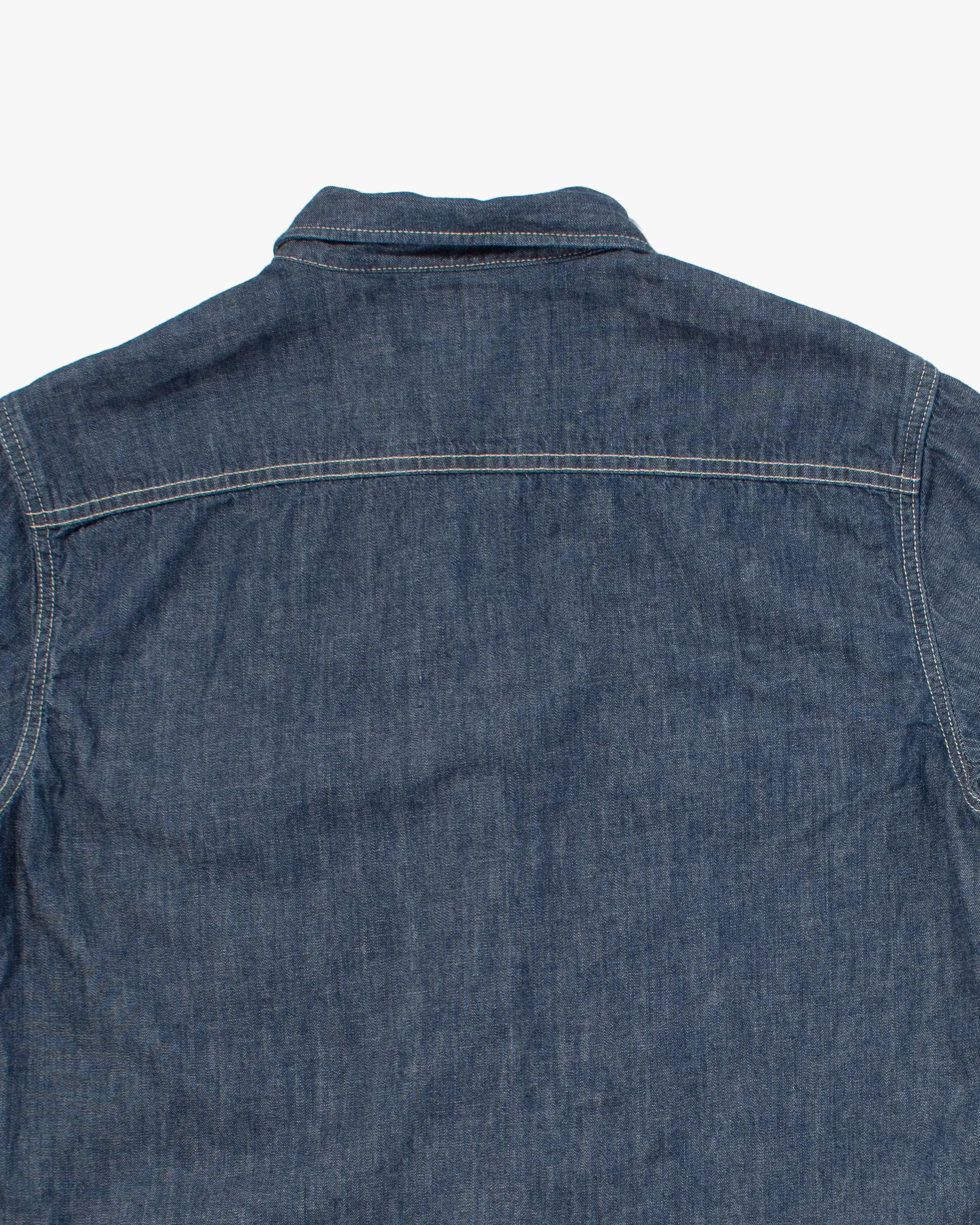 Japanese Repro Denim Shirt, Lee, White Contrasting Stitch - XL sold by Kiriko product image thumbnail 4