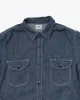 Japanese Repro Denim Shirt, Lee, White Contrasting Stitch - XL sold by Kiriko