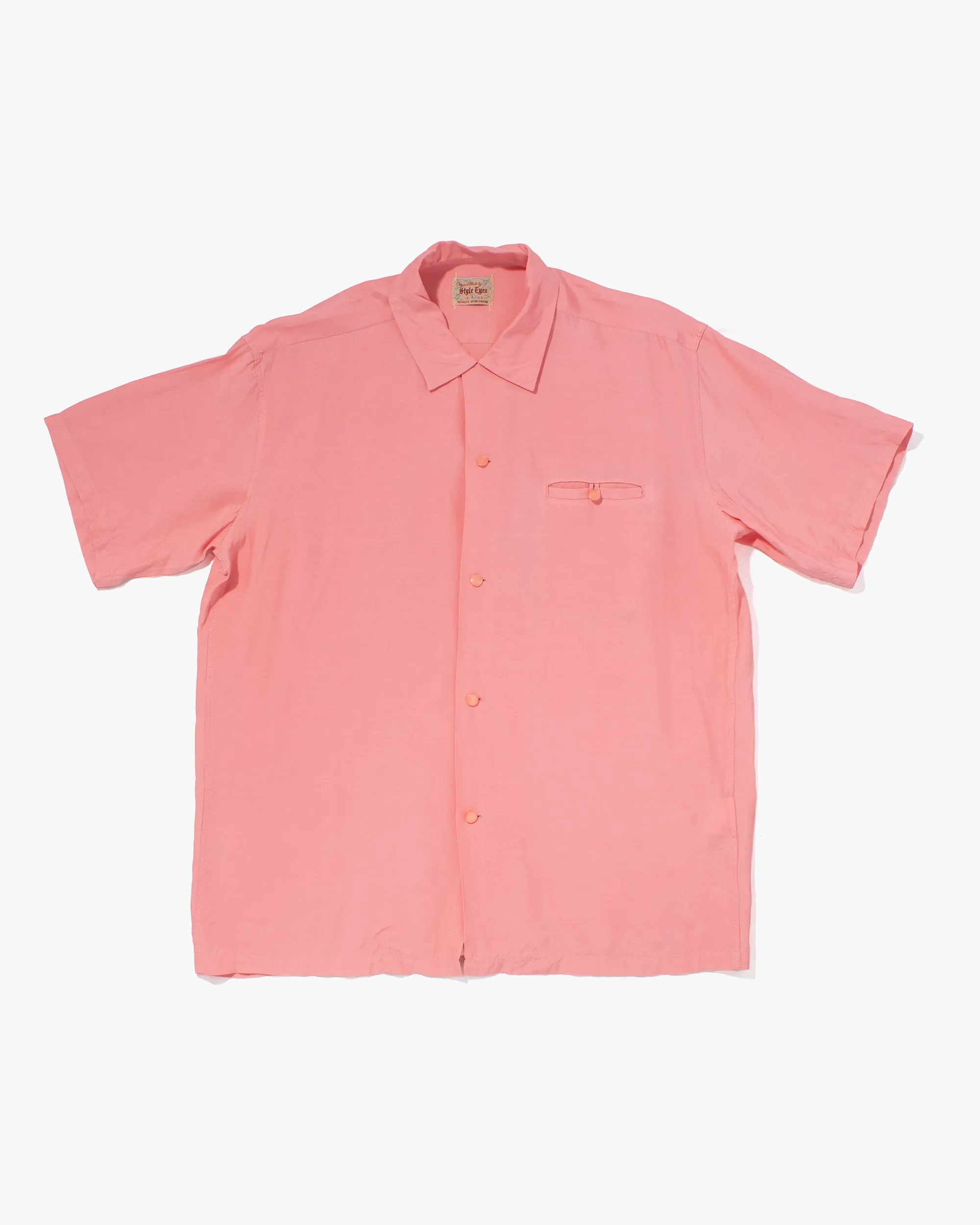 Japanese Repro Button Up Shirt, Style Eyes, Pink - L sold by Kiriko