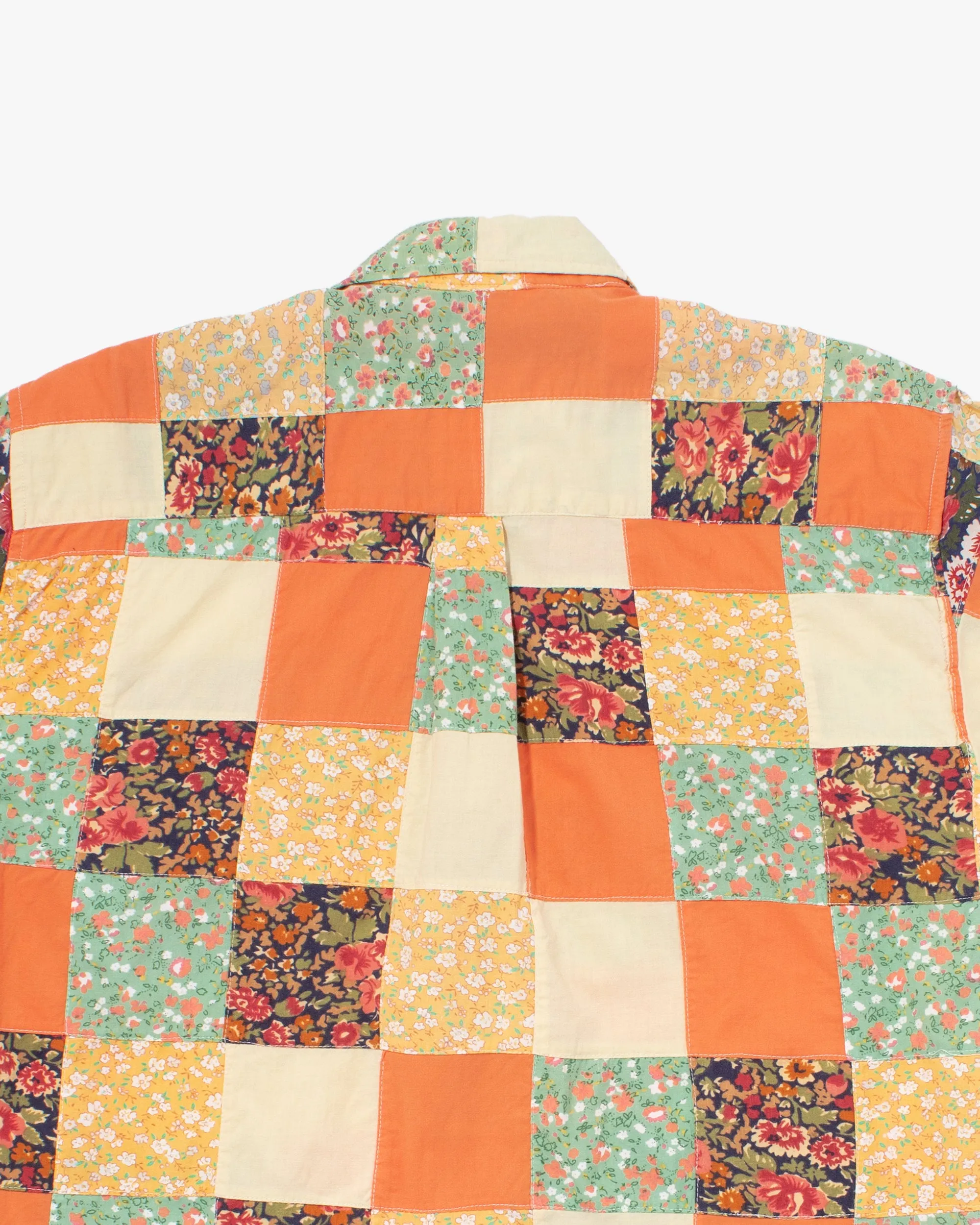 Japanese Repro Button Up Shirt, Body Wave, Floral Patchwork - M sold by Kiriko product image thumbnail 4