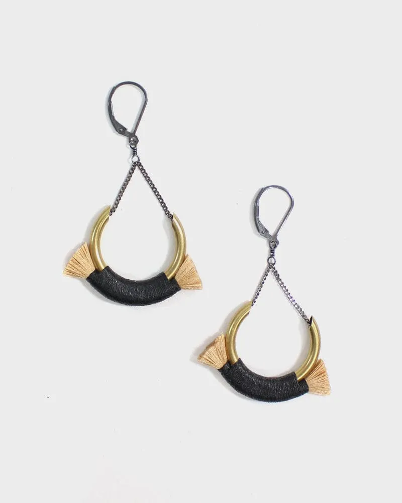 Boet Earrings, Crest, Peach sold by Kiriko product image thumbnail 3